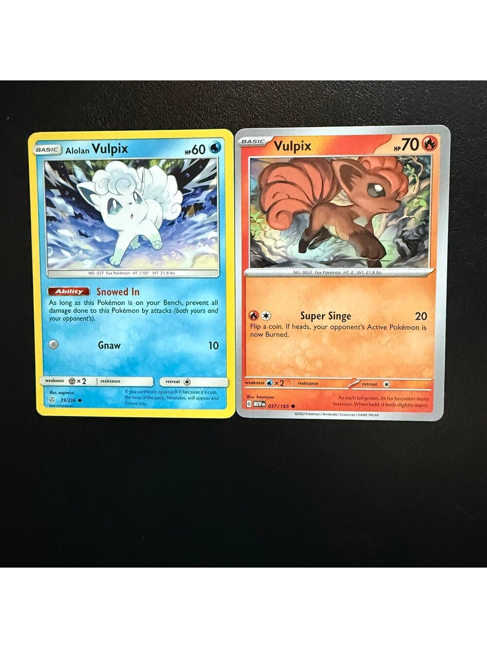ALOLAN VULPIX 39/236 COSMIC ECLIPSE VULPIX 037/151 SCARLET & VIOLET 151